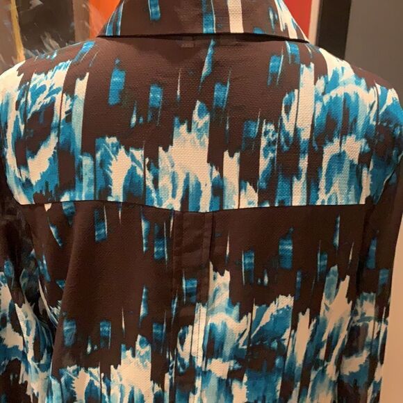 Derek Lam for Design Nation geo print semi sheer blouse, small, new - Picture 5 of 7